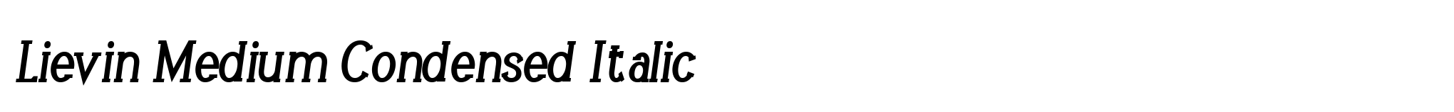 Lievin Medium Condensed Italic image